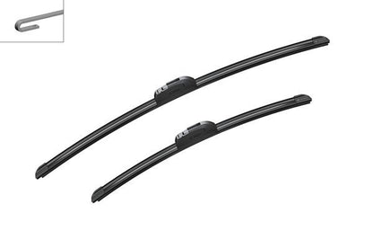 2x BOSCH Wiper Blades (Pair) Fits Chevrolet Citroen Daewoo Fiat Hyundai Infiniti