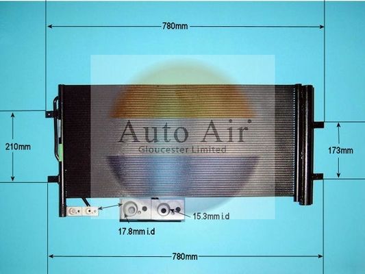 Auto Air 16-9971 A/C Air Con Condenser Air Conditioning With Dryer Fits Audi Q3