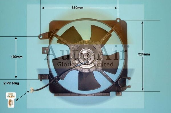 AUTO AIR 05-1217 Radiator Fan Electric Motor Centre Fits Chevrolet Matiz
