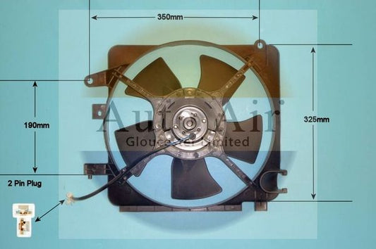 AUTO AIR 05-1217 Radiator Fan Electric Motor Centre Fits Chevrolet Matiz