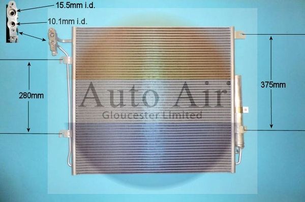 AUTO AIR 16-2061 Air Conditioning Condenser Fits Land Rover Range Rover Sport