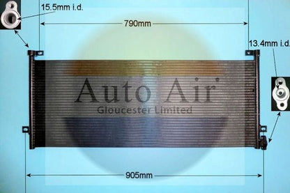 Auto Air 16-2066 A/C Air Con Condenser Air Conditioning R134A R1234YF Fits VOLVO