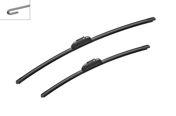 2 x BOSCH AEROTWIN AR608S Flat Wiper Blades (Pair) 600/475mm Length Fits Jaguar