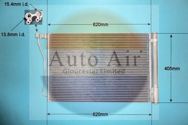 AUTO AIR 16-9829 Air Conditioning Condenser Air Con Replacement Fits Alpina BMW