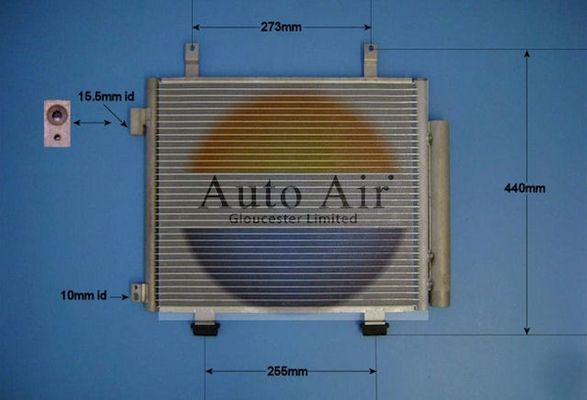 AUTO AIR 16-9986 Air Conditioning Condenser Fits Nissan Pixo Suzuki Alto