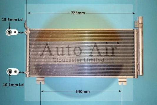 AUTO AIR 16-1447 Air Conditioning Condenser A/C Air Con Replacement For Lexus RX