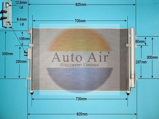 AUTO AIR 16-9963 Air Conditioning Condenser Air Con Replacement Fits Kia Sedona