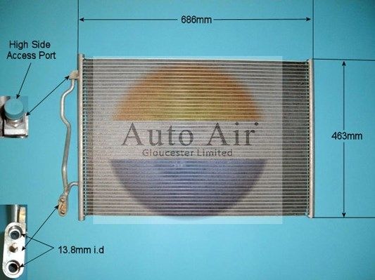 Auto Air 16-9982 A/C Condenser Air Conditioning Fits Mercedes-Benz S-Class