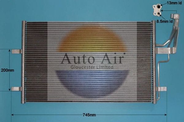 AUTO AIR 16-9917 Air Conditioning Condenser A/C Air Con Fits Mazda Mazda3