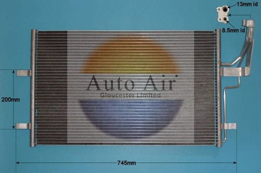 AUTO AIR 16-9917 Air Conditioning Condenser A/C Air Con Fits Mazda Mazda3