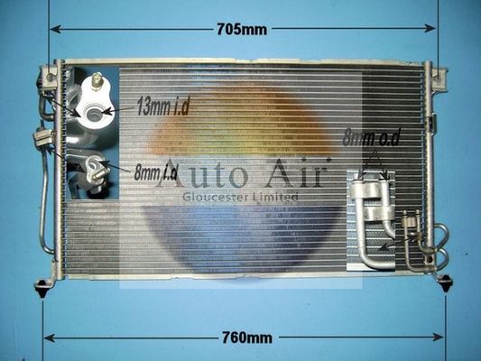 AUTO AIR 16-1224 Air Conditioning Condenser A/C Fits Mitsubishi Colt Lancer