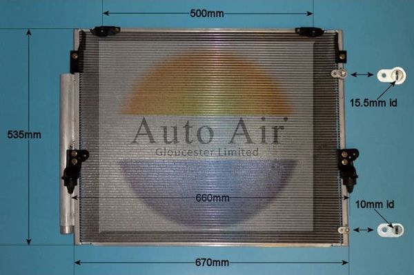 AUTO AIR 16-9959 Air Condenser A/C Air Conditioning Fits Toyota Land Cruiser