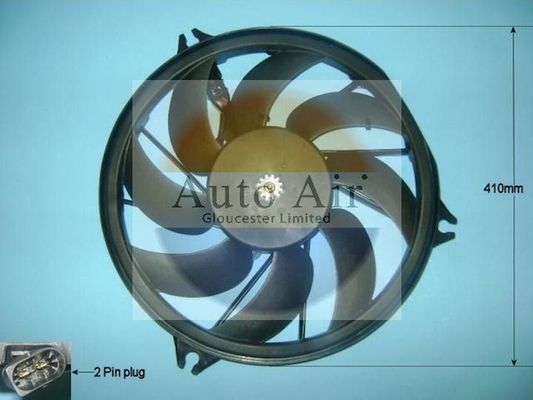 AUTO AIR 05-1167 Radiator Fan Electric Motor Centre Cooling Fits Peugeot 206