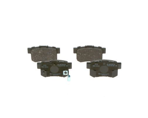 BOSCH 0986494358 Brake Pad Set For Disc Rear 15.5mm Thickness Fits Fiat Honda