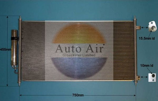 AUTO AIR 16-0013 Air Conditioning Condenser Air Con Replacement Fits Honda FR-V