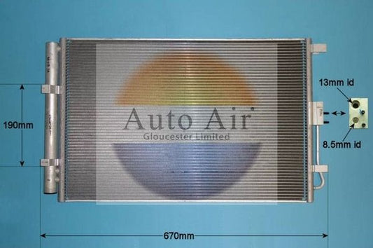 AUTO AIR 16-1429 Air Conditioning Condenser A/C Air Con Replacement For Kia Soul