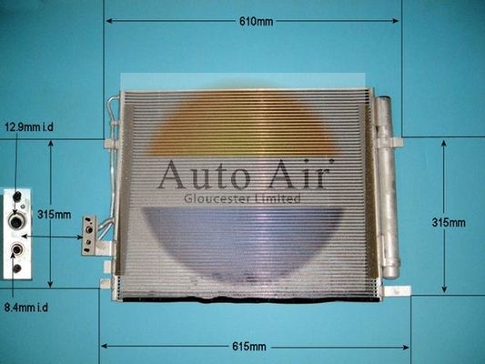 AUTO AIR 16-9806 Air Conditioning Condenser A/C Air Con Fits Kia Sorento