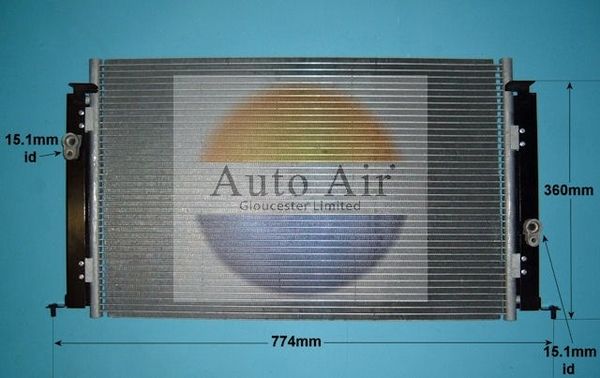 AUTO AIR 16-5023 Air Conditioning Condenser A/C Air Con Fits Toyota Camry