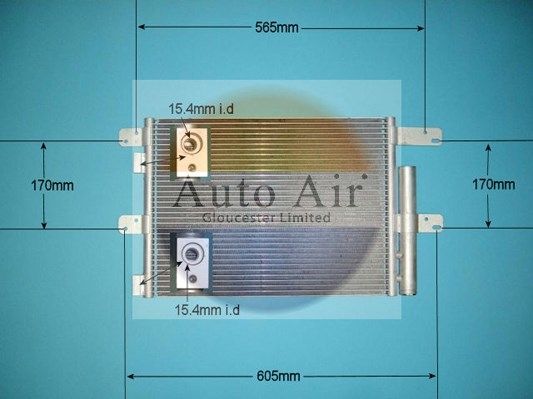 AUTO AIR 16-9005 Air Conditioning Condenser A/C Air Con Replacement Fits IVECO