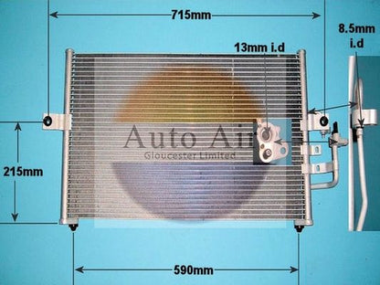 AUTO AIR 16-1158 Air Conditioning Condenser A/C Air Con Fits Hyundai Coupe