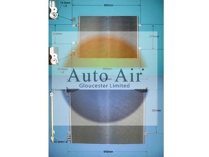 AUTO AIR 16-1348 Air Conditioning Condenser Fits Nissan Renault Vauxhall