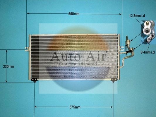 AUTO AIR 16-1222 Air Conditioning Condenser A/C Fits Mitsubishi Colt Lancer