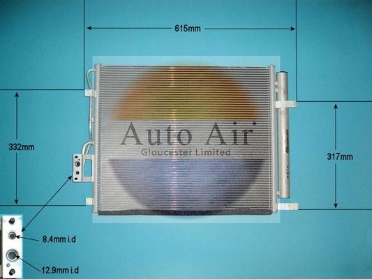 Auto Air 16-9973 A/C Air Con Condenser Air Conditioning Fits Hyundai Santa Fe