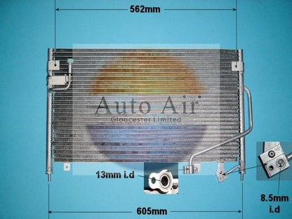 AUTO AIR 16-1185 Air Conditioning Condenser A/C Air Con Replacement Fits Mazda