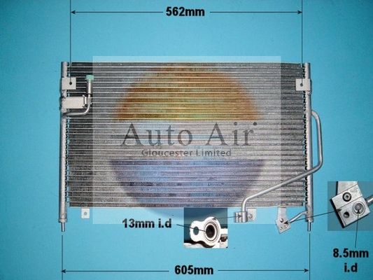 AUTO AIR 16-1185 Air Conditioning Condenser A/C Air Con Replacement Fits Mazda