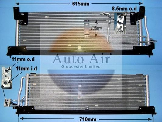 AUTO AIR 16-1242 Air Conditioning Condenser Fits Vauxhall Combo Corsa Corsavan