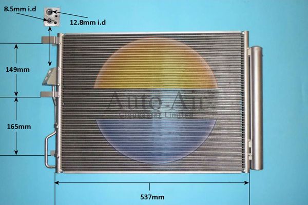 AUTO AIR 16-0072 Air Conditioning Condenser Fits Hyundai Tucson Kia Sportage