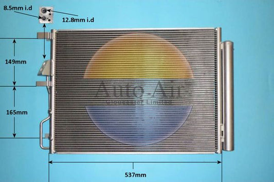 AUTO AIR 16-0072 Air Conditioning Condenser Fits Hyundai Tucson Kia Sportage