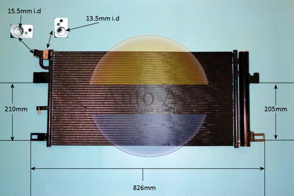 AUTO AIR 16-0053 Air Conditioning Condenser A/C Air Con Replacement Fits Audi
