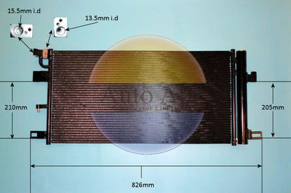 AUTO AIR 16-0053 Air Conditioning Condenser A/C Air Con Replacement Fits Audi