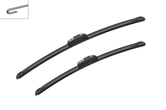 2x BOSCH Wiper Blades (Pair) Fits Alfa Alpina BMW Chevrolet Chrysler Daewoo