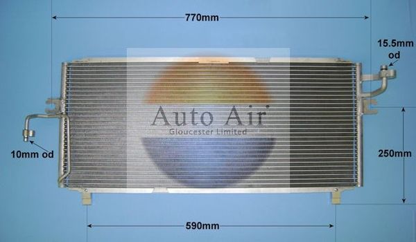 AUTO AIR 16-9121 Air Conditioning Condenser A/C Air Con Fits Nissan Primera