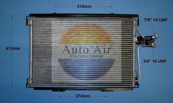 AUTO AIR 16-9551 Air Conditioning Condenser A/C Air Con Fits Renault Espace