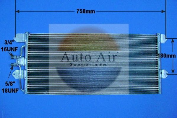 AUTO AIR 16-1030 Air Conditioning Condenser A/C Air Con Replacement Fits VW
