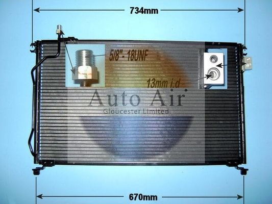 AUTO AIR 16-1237 Air Conditioning Condenser Fits Ford Maverick Nissan Terrano