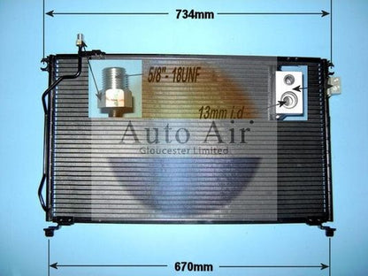 AUTO AIR 16-1237 Air Conditioning Condenser Fits Ford Maverick Nissan Terrano
