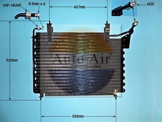 AUTO AIR 16-2042 Air Conditioning Condenser Fits Daimler Daimler Jaguar XJ