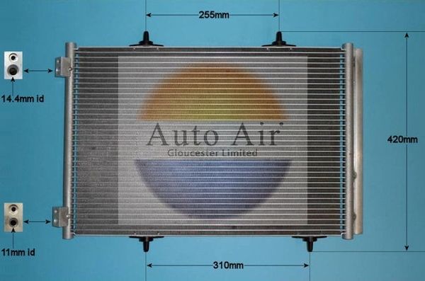 AUTO AIR 16-1339 Air Conditioning Condenser Fits Citroen DS Peugeot Vauxhall