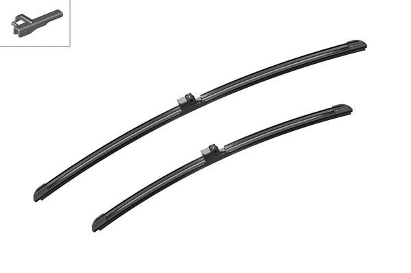2 x BOSCH AEROTWIN A073S Flat Wiper Blades (Pair) 600/475mm Fits Alpina BMW