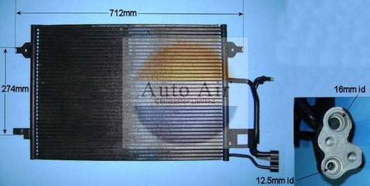 AUTO AIR 16-9562 Air Condenser A/C Air Conditioning Fits Audi A4 A6 VW Passat