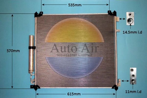 Auto Air 16-0076 A/C Air Con Condenser Air Conditioning Fits Land Rover