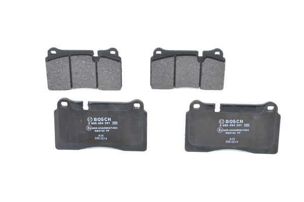 BOSCH 0986494351 Brake Pad Set For Disc Front 17.3mm Thickness Fits Land Rover