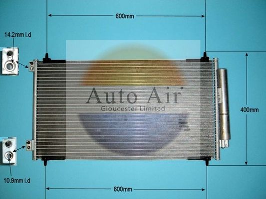 AUTO AIR 16-6220 Air Condenser A/C Air Conditioning Fits Citroen Fiat Peugeot