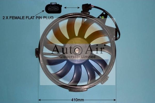 AUTO AIR 05-1001 Radiator Fan Electric Motor Centre Cooling System Fits Audi A2