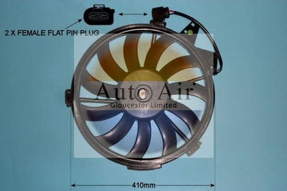 AUTO AIR 05-1001 Radiator Fan Electric Motor Centre Cooling System Fits Audi A2