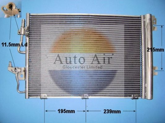 AUTO AIR 16-1050 Air Conditioning Condenser Fits Vauxhall Astra Astravan Zafira